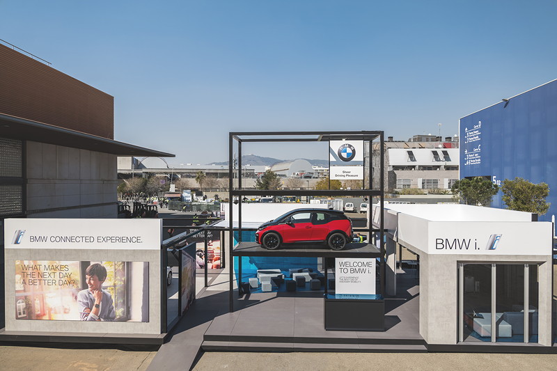 BMW auf dem Mobile World Congress 2018 in Barcelona.