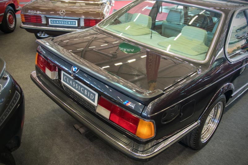 Retro Classics Cologne 2018, Classicbid Auktion: BMW M635 CSi (E24), Innenausstattung in beigem Leder
