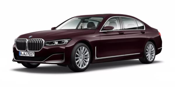 BMW 750Li (G12 LCI) in Royal Burgundi Red Brillanteffekt auf 19 Zoll LMR V-Speiche 620