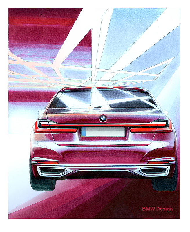 BMW 7er (G11/G12 Facelift 2019), Designskizze