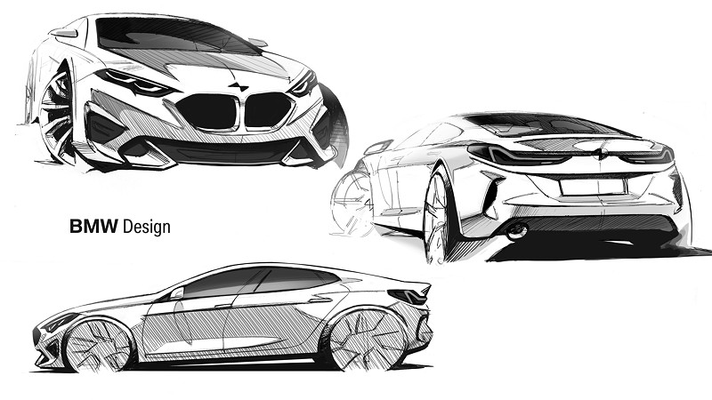 BMW 2er Gran Coupe - Designskizze Exterieur