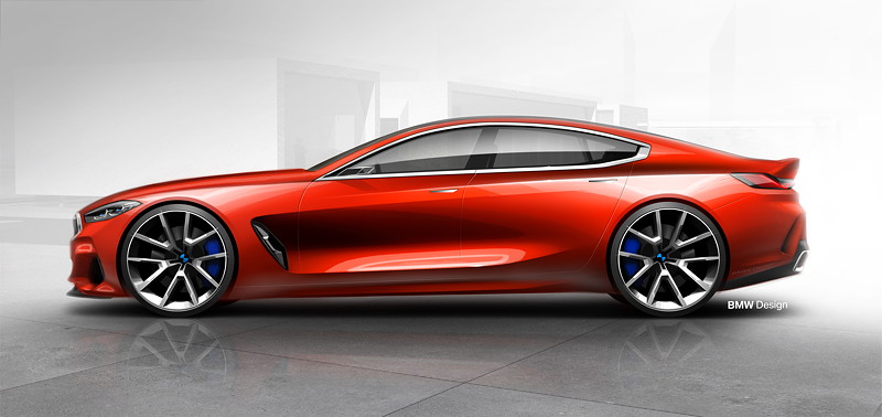 Das neue BMW 8er Gran Coup, Design Skizze