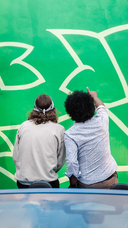 Street Art K�nstler Spencer 'MAR' Guilburt @this_means und K�nstler Alexandre Arrechea @alexandrearrechea