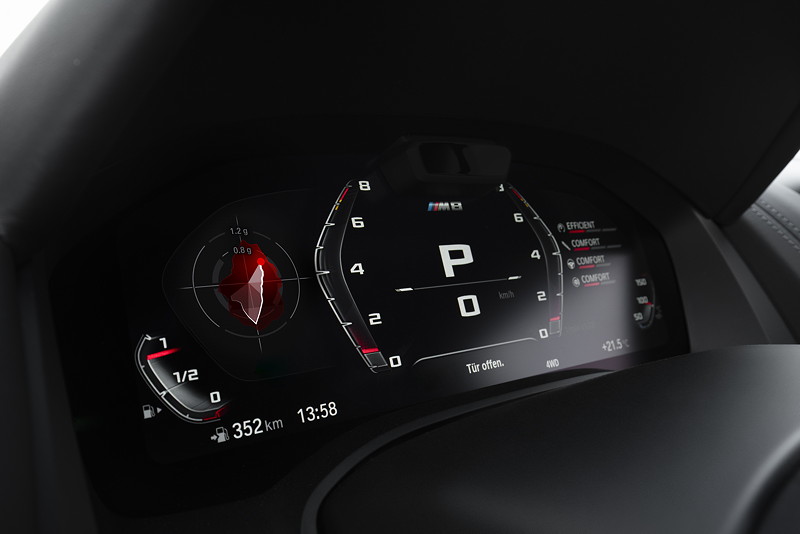 BMW M8 Competition Coup�, Tacho-Instrumente