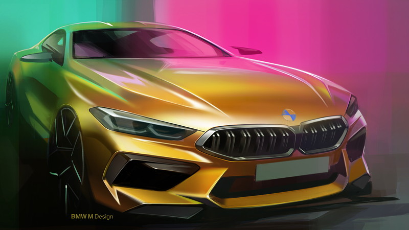Der neue BMW M8 - Designskizze.