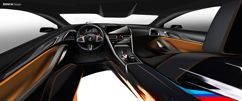 Der neue BMW M8 - Designskizze.