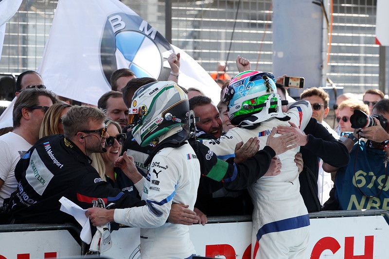 Nrburgring, 14.09.2019. DTM-Rennen 15, zweit- und dritt platzierte Fahrer Bruno Spengler (CAN) und Marco Wittmann.