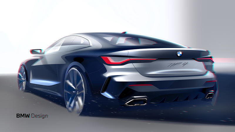 BMW 4er Coup�. Designskizze.