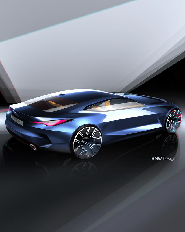 BMW 4er Coup�. Designskizze.