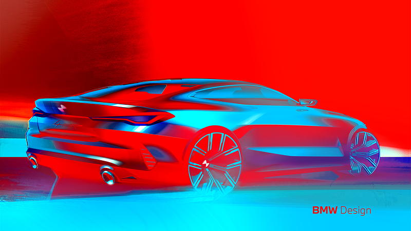 BMW 4er Coup�. Designskizze.