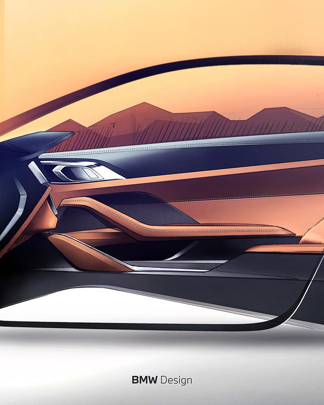 BMW 4er Coup. Designskizze.