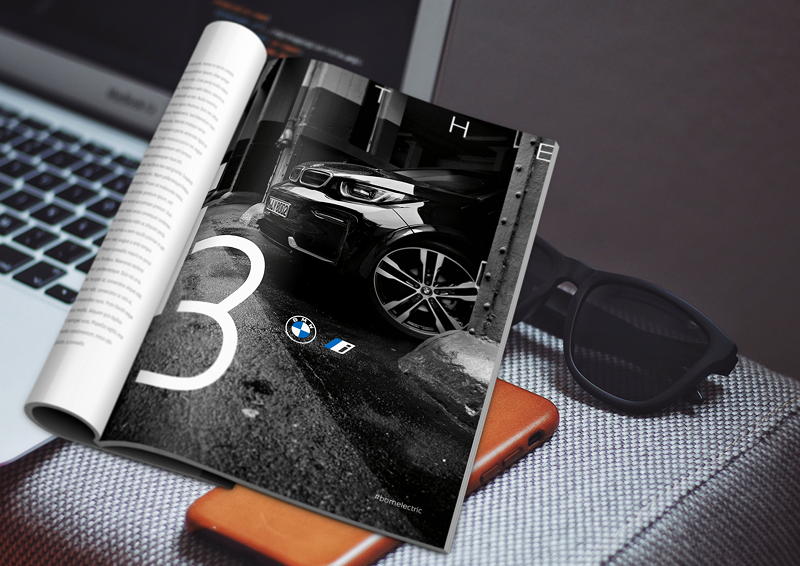 Anwendungsbeispiel des neuen BMW Markendesign fr die online und offline Kommunikation.