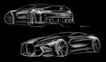 Die neue BMW M3 Limousine und das neue BMW M4 Coup - Design Skizze 