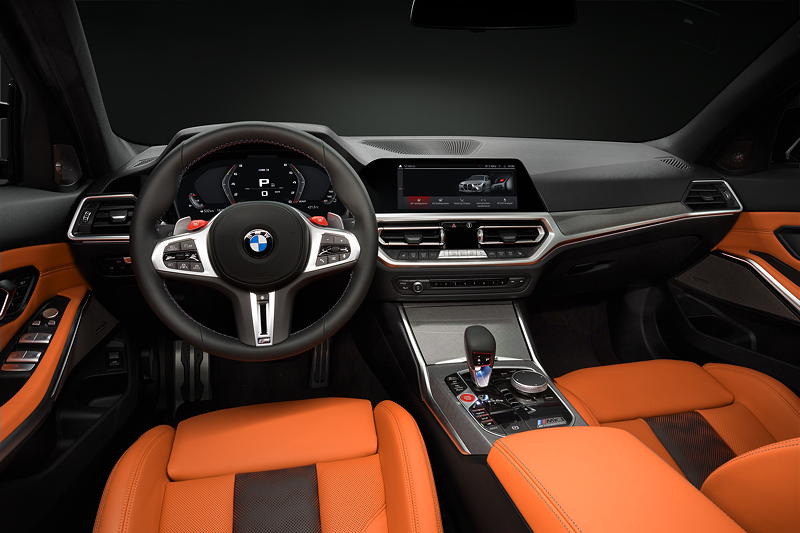 BMW M3 Competition Limousine, Interieur vorne.