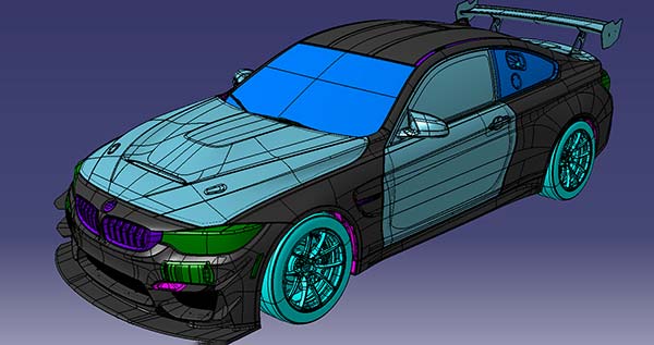 Mnchen, 29.05.2020. BMW M4 GT4, iRacing, Entwicklung, virtual, sim, CAD.