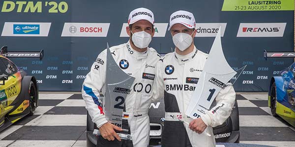 Lausitzring, 23.08.2020. BMW M Motorsport, Doppelsieg durch Lucas Auer (AUT, re.) und Timo Glock.