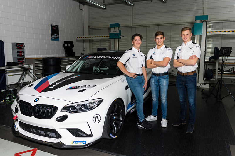 BMW Junior Team 2020. Dan Harper, Max Hesse, Neil Verhagen, BMW M2 CS Racing.