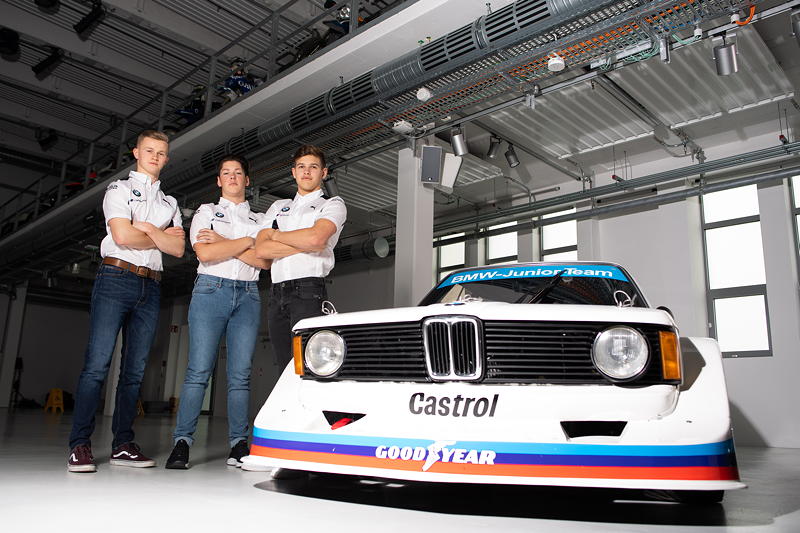 BMW Junior Team 2020. Dan Harper, Max Hesse, Neil Verhagen, BMW 320i Group 5.
