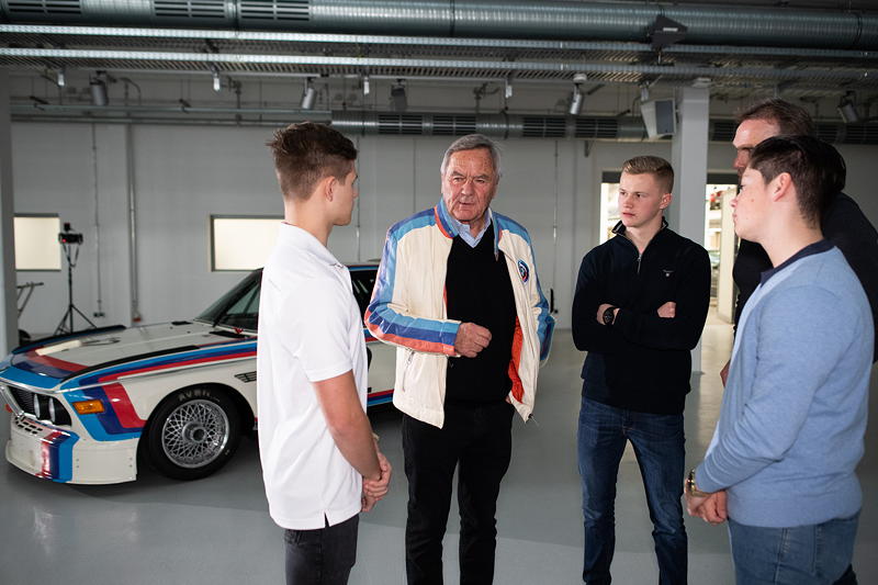 BMW Junior Team 2020. Dan Harper, Max Hesse, Neil Verhagen, Jochen Neerpasch, Dirk Adorf.