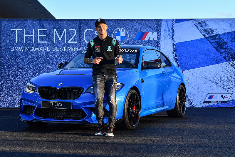 Portimo (POR), 21.11.2020. BMW M GmbH, BMW M Award 2020, MotoGP. Sieger Fabio Quartararo (FRA), Siegerfahrzeug BMW M2 CS.