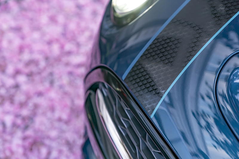 Faszinierende Fr�hlingsboten: Das neue MINI Cabrio Sidewalk und die Farbenpracht der Kirschbl�te