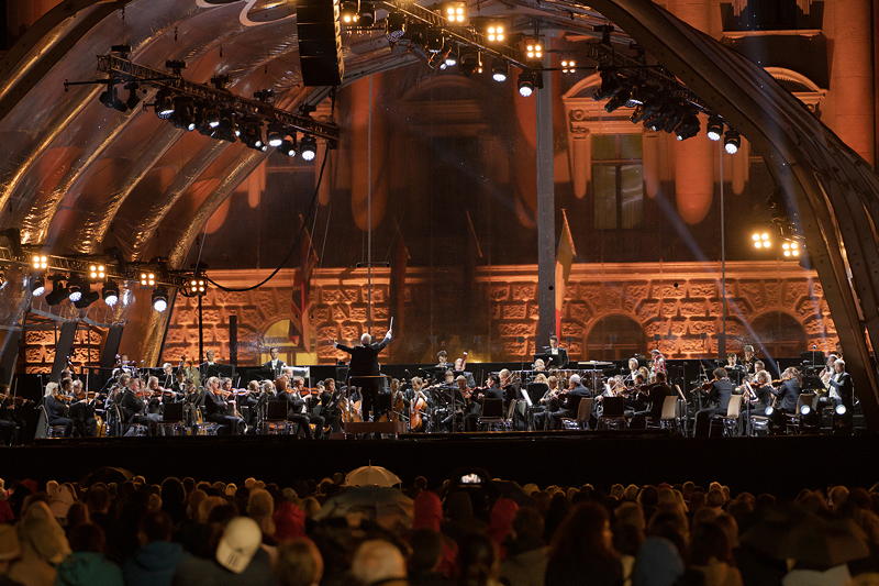 Staatsoper fr alle 2020: Generalprobe auf dem Bebelplatz in Berlin am 05.09.2020.