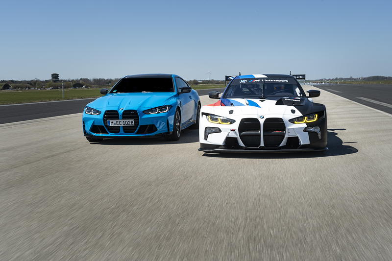 BMW M4 GT3 mit dem BMW M4 Competition.