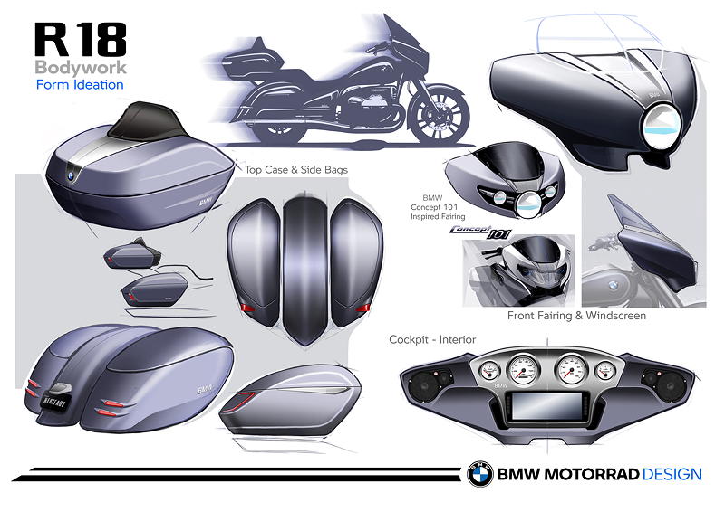 Die neue BMW R 18 B und R 18 Transcontinental. Designprozess.