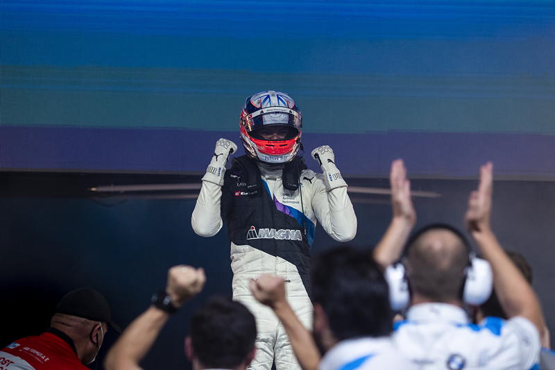 London (GBR), 23.-25.06.21. ABB FIA Formula E London E-Prix, Sieger Jake Dennis (GBR) #27 BMW iFE.21.