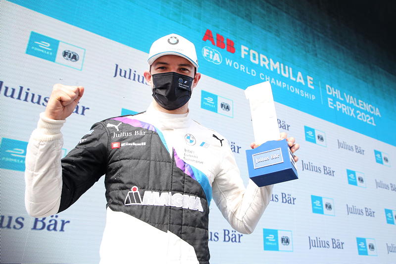 Formel E, Valencia E-Prix 2021, Rennen 2, Pole Posiotion f�r Jake Dennis (GBR) #27 BMW iFE.21.