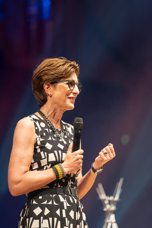 Finale des BMW Welt Jazz Award 2020: Ilka Horstmeier, Mitglied des Vorstands der BMW AG. 23. Juli 2021, Philharmonie im Gasteig, Mnchen.