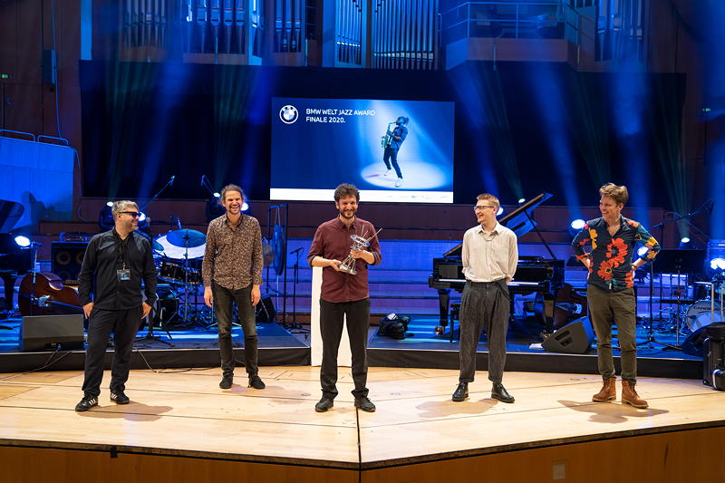 Gewinner des BMW Welt Jazz Award 2020: Peter Gall Quintet. 23. Juli 2021, Philharmonie im Gasteig, Mnchen.