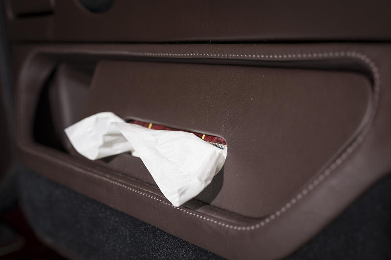 BMW L7 Individual, designed by Karl Lagerfeld, Tuchspender im Fond