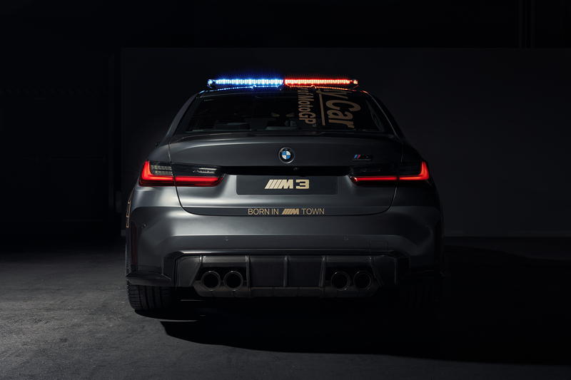 BMW M, Official Car of MotoGP�. MotoGP-Saison 2021, Safety-Car-Flotte, BMW M3 Competition Limousine Safety Car.