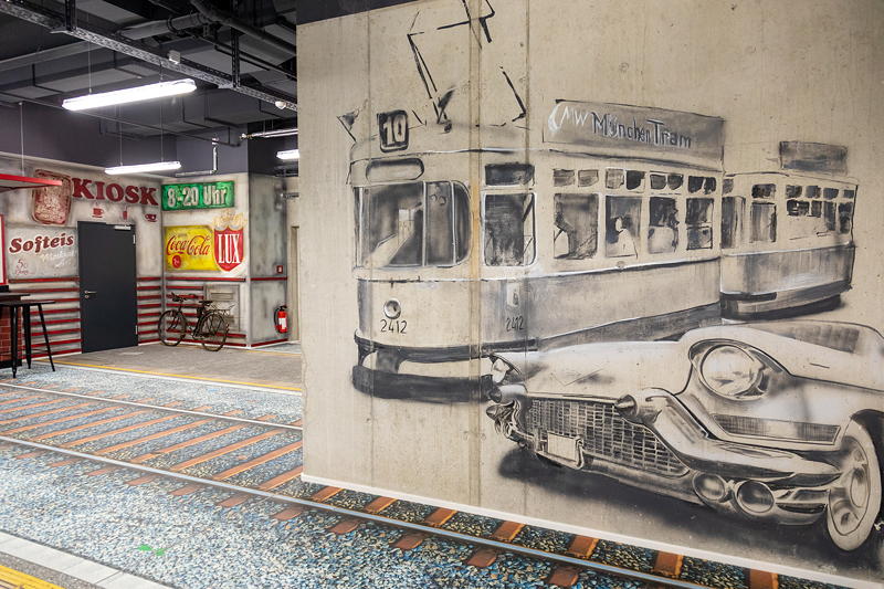 MotorWorld Mnchen, Flur im 1. OG