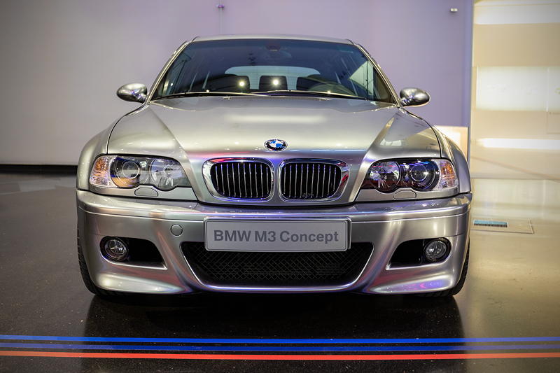 BMW Museum: Sonderausstellung 50 Jahre BMW M, BMW M3 Touring, mit breiten Radhusern, Motorhaube mit Powerdome