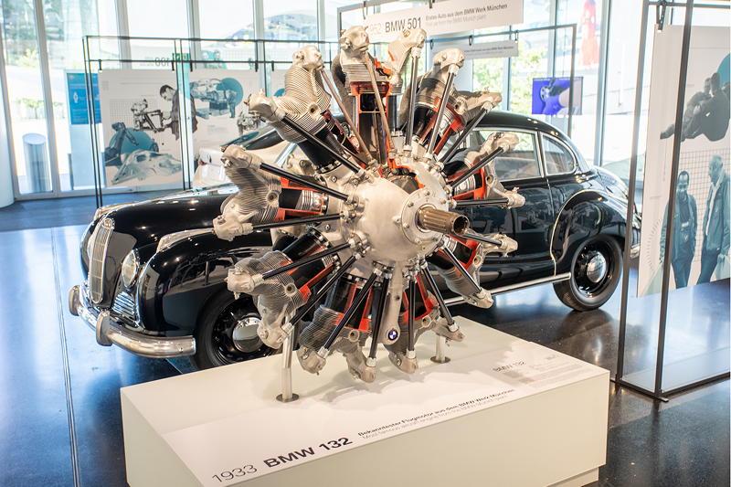 BMW Museum: BMW 132, bekanntester Flugmotor aus dem Werk Mnchen