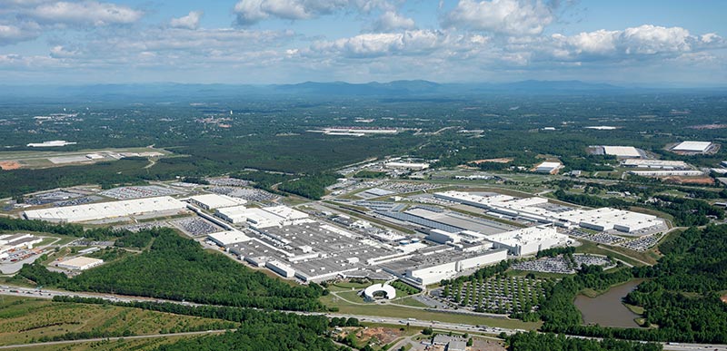 BMW Group Werk Spartanburg (USA). Luftaufnahme (Juni 2021)