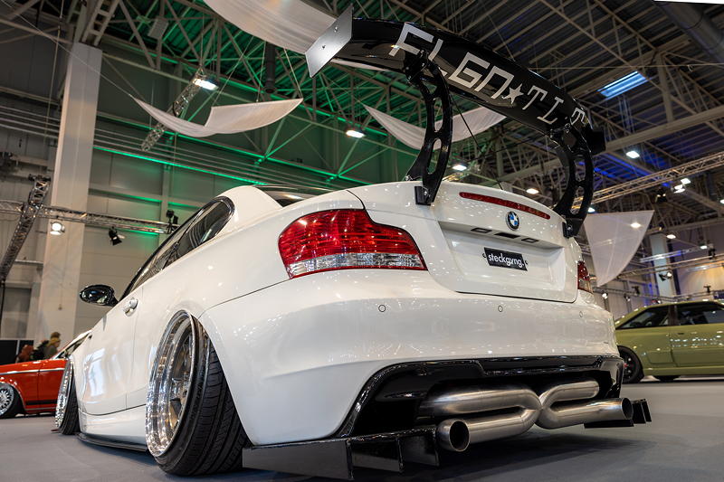 BMW 120d (E82) in der tuningXperience, Essen Motor Show 2022, Farbe: BMW 'Alpin Weiss'