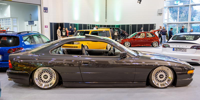 BMW 840Ci in der tuningXperience, Essen Motor Show 2022, Custom-made Airride Federung mit 'Kean Performance'-V3 Streben von 'KEANsuspensions'