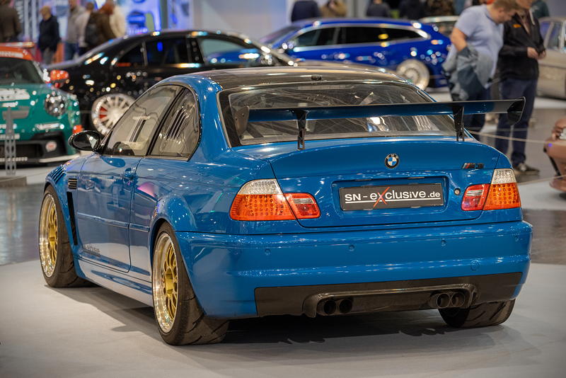 BMW M3 in der tuningXperience, Essen Motor Show 2022, in BMW Farbe 'Laguna Seca'
