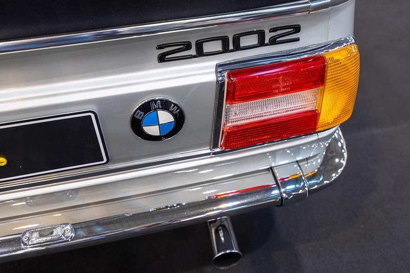 Techno Classica 2023: BMW 2002 turbo (E20), Typ-Bezeichnung am Heck