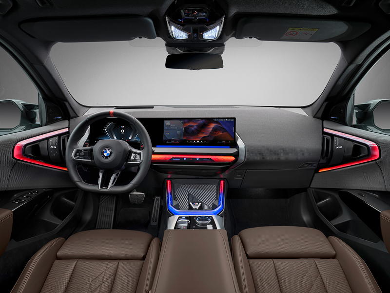 Der neue BMW X3 M50 xDrive, Interieur vorne.