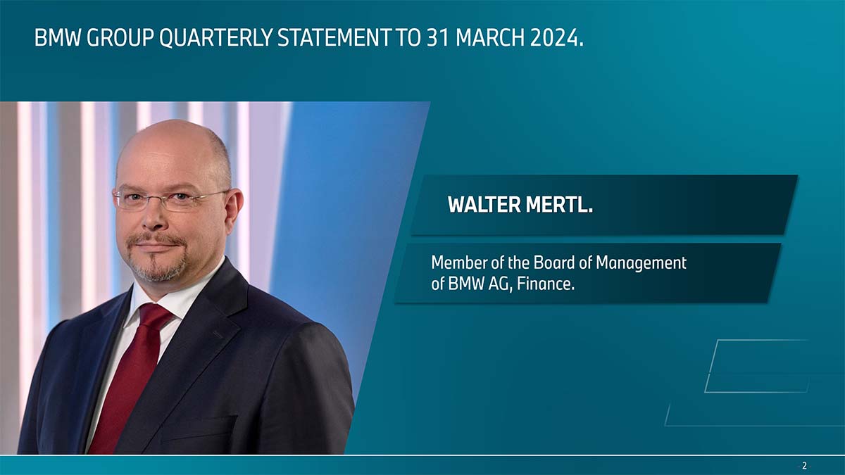 BMW Group Quartalsmitteilung zum 31.03.2024: Walter Mertl