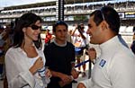 Juan Pablo Montoya mit seiner Frau Conny und Bruder Frederico