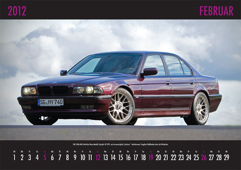 Februar-Motiv: E38-740iA M62 Individual, Baujahr 07.1997, von Forumsmitglied 'dashane' - Aufnahmeort: Flugplatz Waldlaubersheim bei Wiesbaden