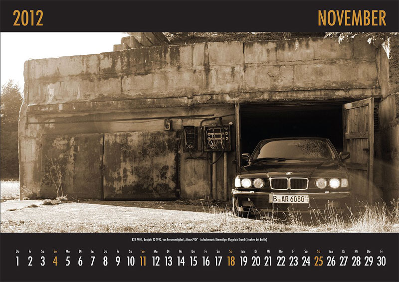 November-Motiv: E32-740i, Baujahr 12.1992, von Forumsmitgllied 'Alexus740i' - Aufnahmeort: ehemaliger Flugplatz Brand (bei Berlin)