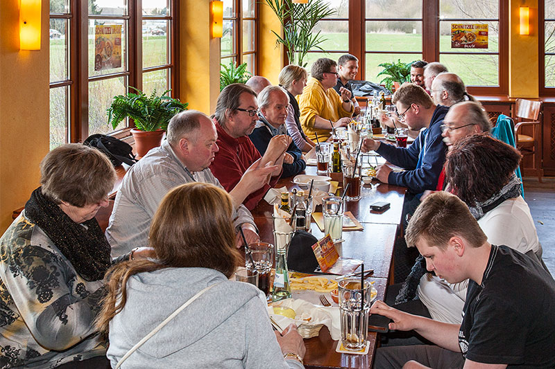 Stammtischrunde am Ostersonntag 2015 im Caf� del Sol in Castrop-Rauxel.