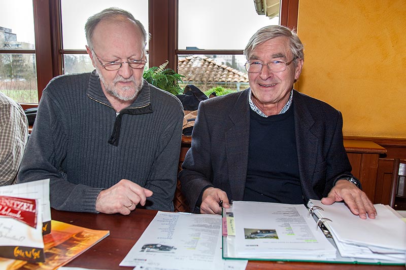 Peter ('TurboPeter') und Hans-Rudolf ('spter7erfan') im Stammtisch-Restaurant