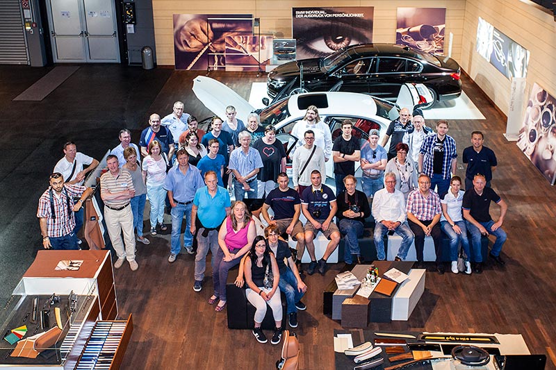 7-forum.com Jahrestreffen 2016, Besichtigung im BMW M Studio, Gruppe 1